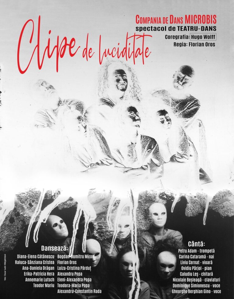 Compania de teatru-dans Microbis – Clipe de luciditate, 2024 (afiș)